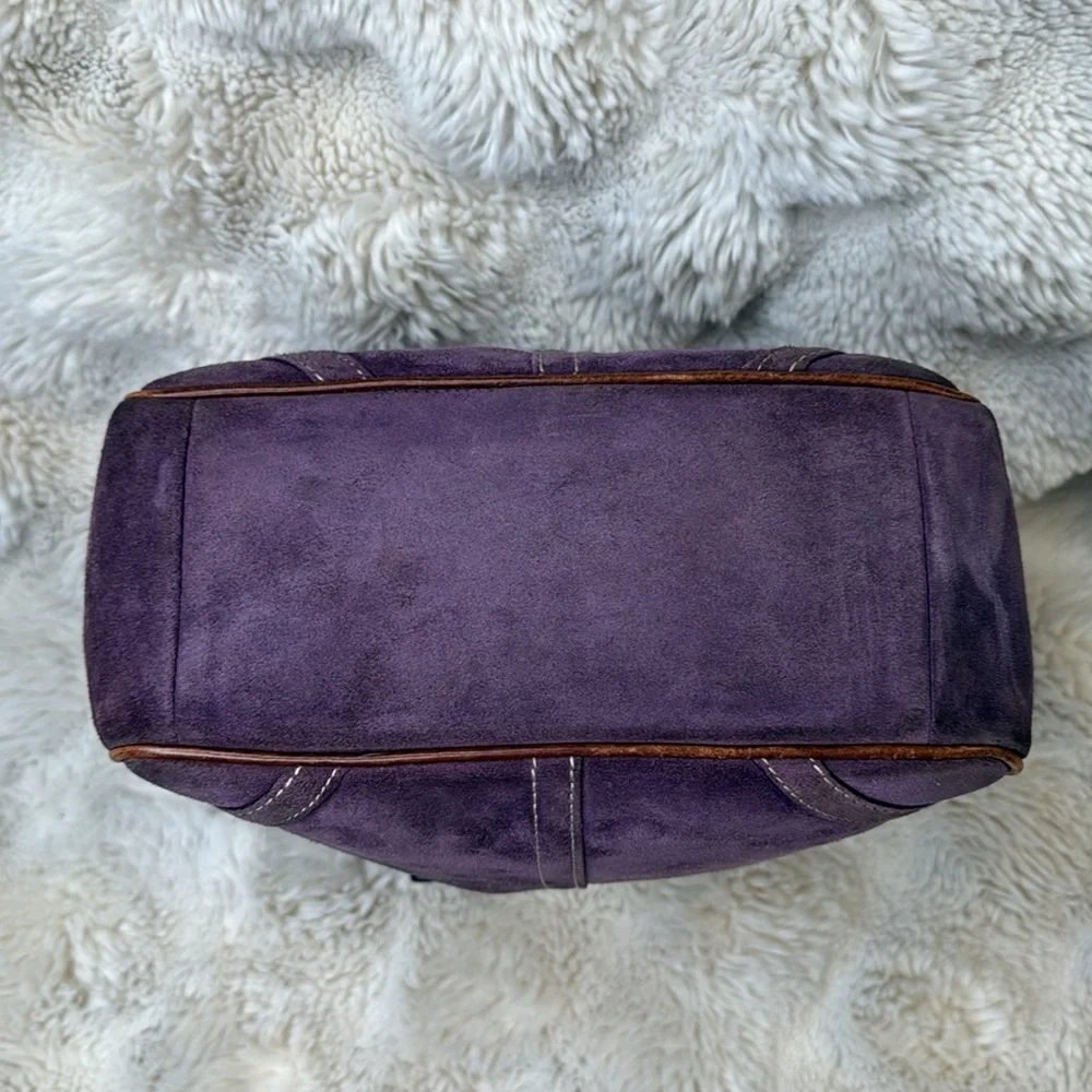 COACH PURPLE SUEDE BAG - Picture 12 of 16